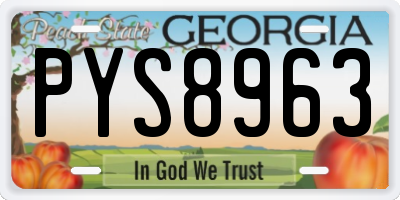 GA license plate PYS8963