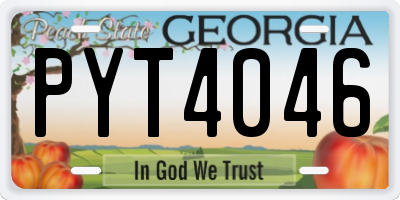 GA license plate PYT4046