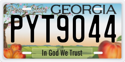 GA license plate PYT9044