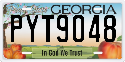 GA license plate PYT9048