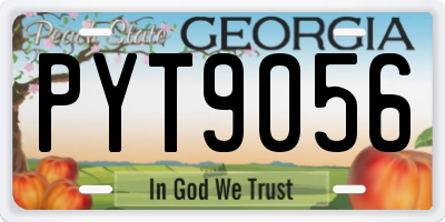 GA license plate PYT9056