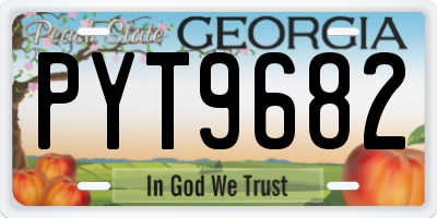 GA license plate PYT9682