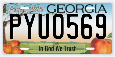 GA license plate PYU0569