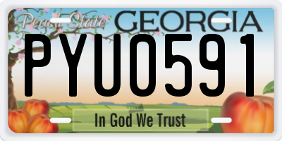 GA license plate PYU0591