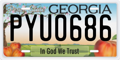 GA license plate PYU0686