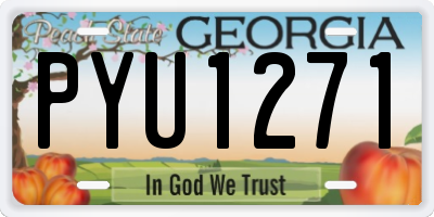 GA license plate PYU1271