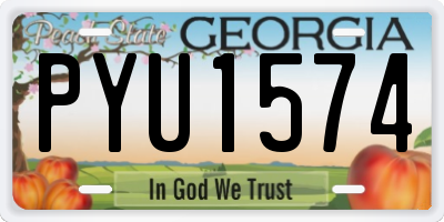 GA license plate PYU1574