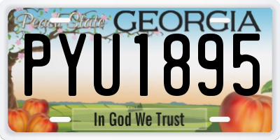 GA license plate PYU1895