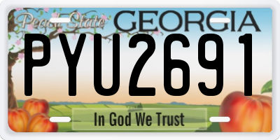 GA license plate PYU2691