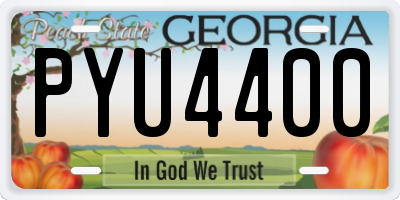 GA license plate PYU4400