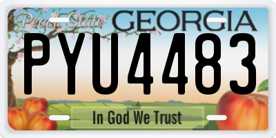 GA license plate PYU4483