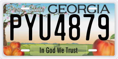 GA license plate PYU4879