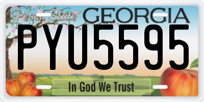 GA license plate PYU5595