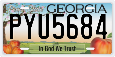 GA license plate PYU5684