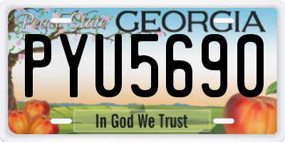 GA license plate PYU5690