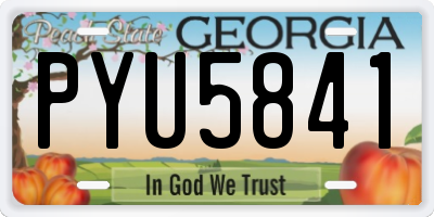 GA license plate PYU5841
