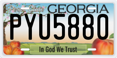 GA license plate PYU5880