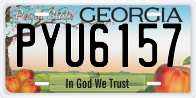 GA license plate PYU6157