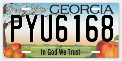 GA license plate PYU6168