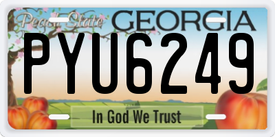 GA license plate PYU6249