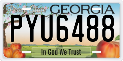 GA license plate PYU6488