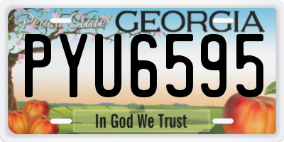 GA license plate PYU6595
