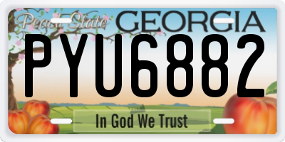 GA license plate PYU6882