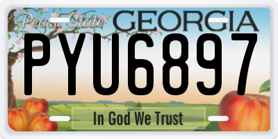 GA license plate PYU6897