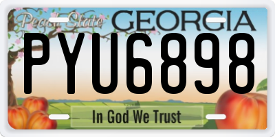 GA license plate PYU6898