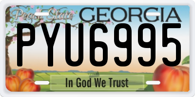 GA license plate PYU6995