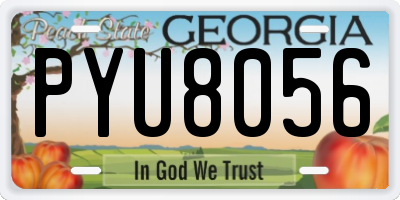 GA license plate PYU8056