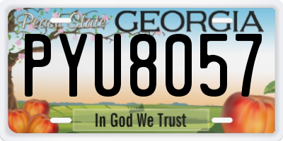 GA license plate PYU8057