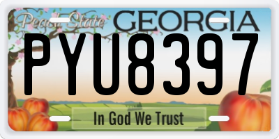 GA license plate PYU8397