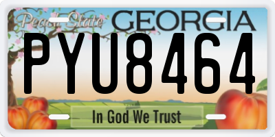 GA license plate PYU8464