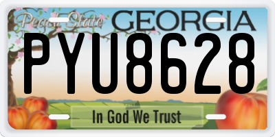 GA license plate PYU8628