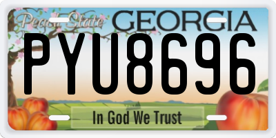 GA license plate PYU8696