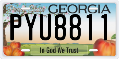 GA license plate PYU8811