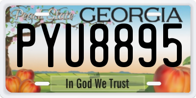 GA license plate PYU8895