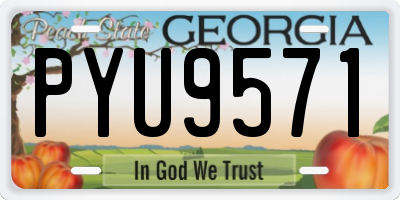GA license plate PYU9571
