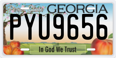 GA license plate PYU9656
