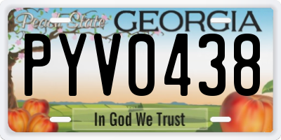 GA license plate PYV0438