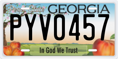 GA license plate PYV0457