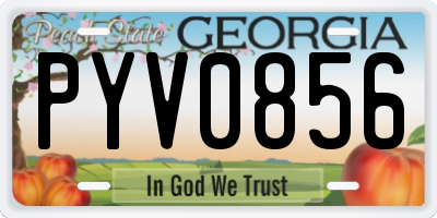 GA license plate PYV0856