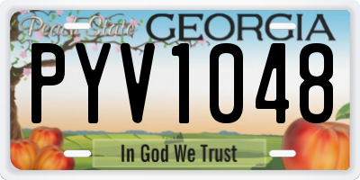 GA license plate PYV1048