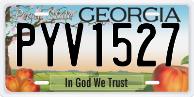 GA license plate PYV1527