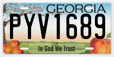 GA license plate PYV1689