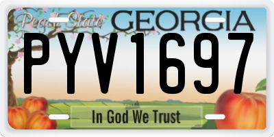 GA license plate PYV1697