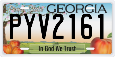 GA license plate PYV2161