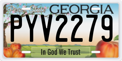 GA license plate PYV2279