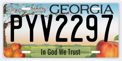 GA license plate PYV2297